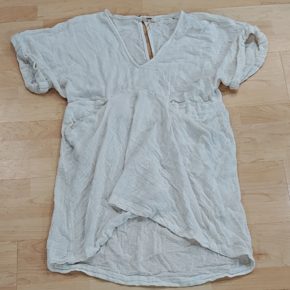 Free People White Relaxed Tunic Top